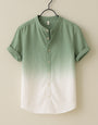 Faded Colour Ombre Cotton Short Sleeve Shirt
