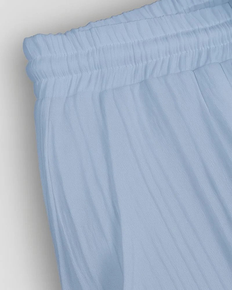 Men's Sky Blue Colour Premium Lining Structured Top Bottom Set