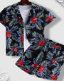 MEN'S TWO PIECE OUTFIT PRINTED SHIRT AND SHORTS