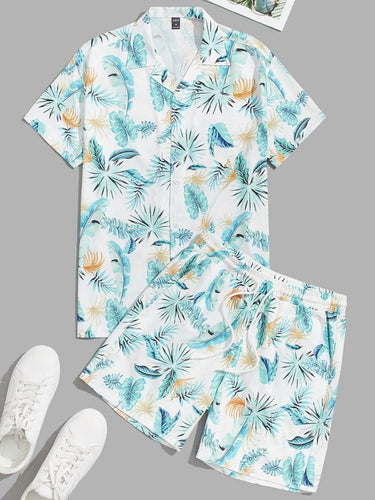 Tropical Storm Christmas Hawaiian Shirts for Men Short Sleeve Regular Fit Mens Shirts & Shorts