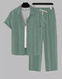Men's Faded Colour Premium Lining Structured Top Bottom Set
