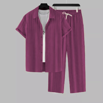Men's Melon Colour Premium Lining Structured Top Bottom Set