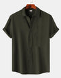 Mehendi Colour Premium Lining Structured Short Sleeve Shirt