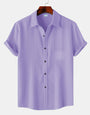 Lavender Colour Premium Lining Structured Short Sleeve Shirt