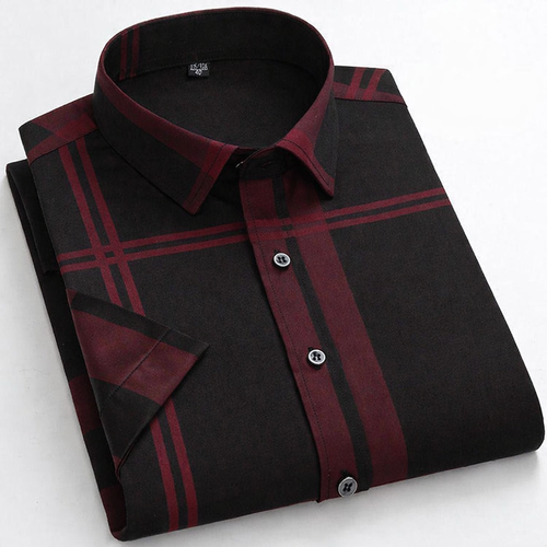 Obsidian Ember Grid Formal Shirt