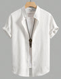 Chic White Colour Premium Checked Textured Short Sleeve Shirt